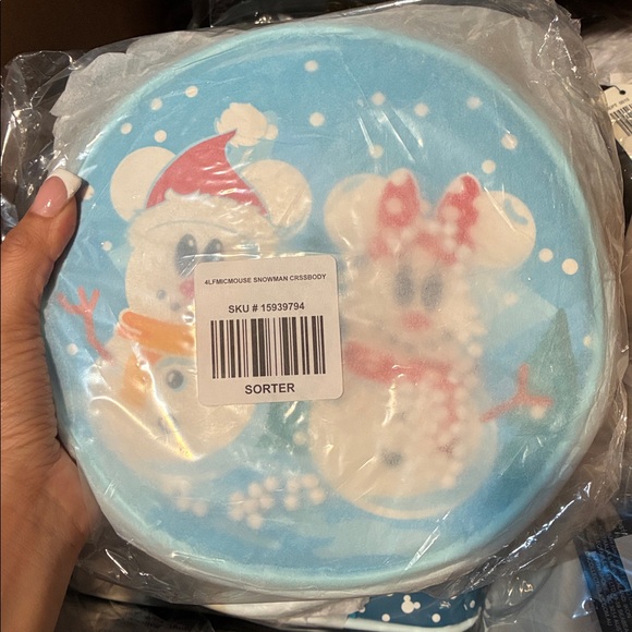 Loungefly Snowman Mickey & Minnie Snow Globe Backpack, Crossbody, & Wallet Set - Picture 15 of 16